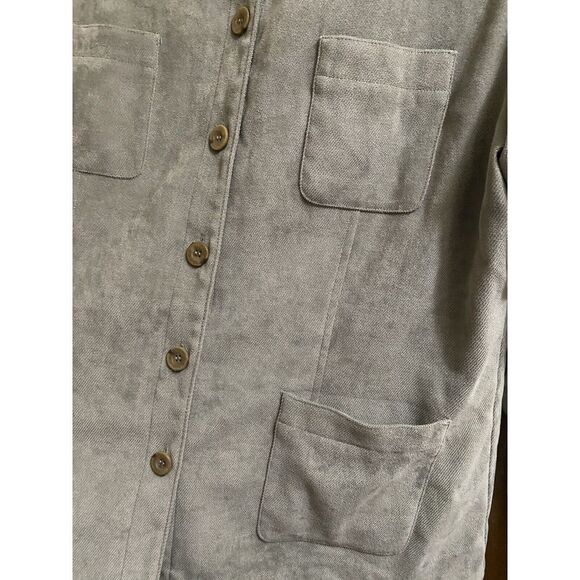 Vintage Norton Studio Women's Button Jacket Sz 16 Mint Green Pockets Mock Neck - Picture 5 of 16